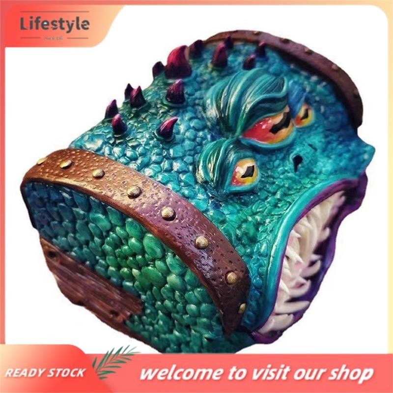 [Phong cách sống] Mimic Ngực DND Dice Box Fit Polyhedral Xúc xắc Nhập Vai Để Bàn Chơi Game Trang Trí