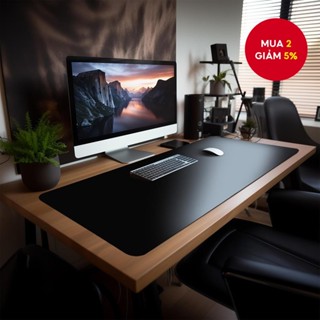 Miếng Lót Chuột Da Thanh Lịch Màu Đen Để Bàn Lớn Nhiều Kích Cỡ Để Bảo Vệ Máy Tính PC Laptop