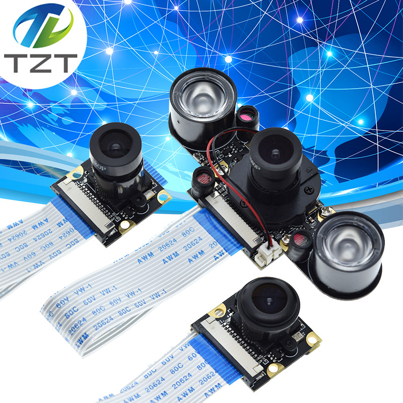 OV5647 5MP Raspberry Pi 4 Camera Mắt Cá Tầm Nhìn Ban Đêm 70 / 95 / 160 Độ Focal Có Thể Điều Chỉnh Ca