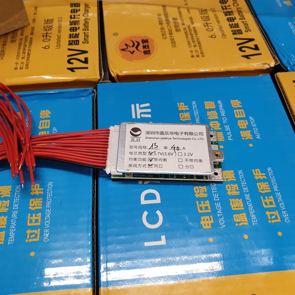 Mạch sạc ,bảo vệ pin 10s, 13s, 16s 36v/ 48v/ 60V-40A 60A dành cho pin 3.7v - Pin 247