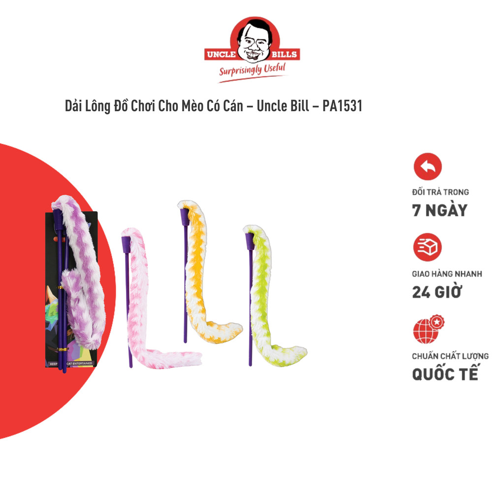 Dải Lông Đồ Chơi Cho Mèo Có Cán – Uncle Bill – PA1531