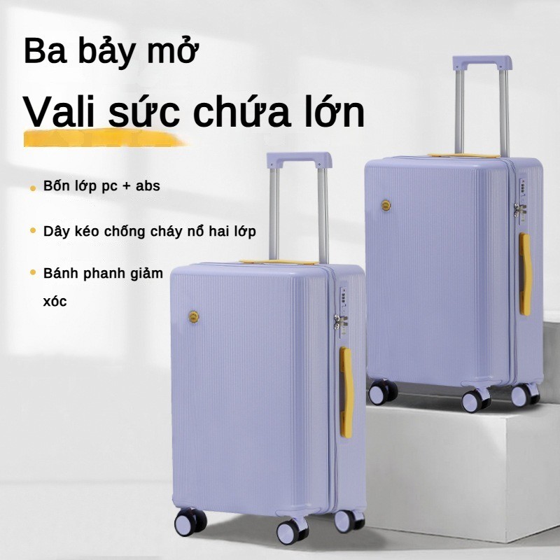 Mẫu mới Vali du lịch có lỗ sạc USB và chỗ để ly Vali 28 inch có dung lượng lớn Siêu bền chắc Kéo khó