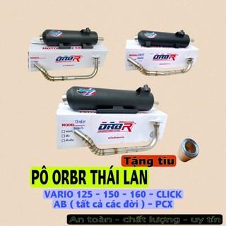 Pô ORBR thái lan Vario, Click, Ab, Nvx cổ pô sâu Inox 304 chính hãng >>