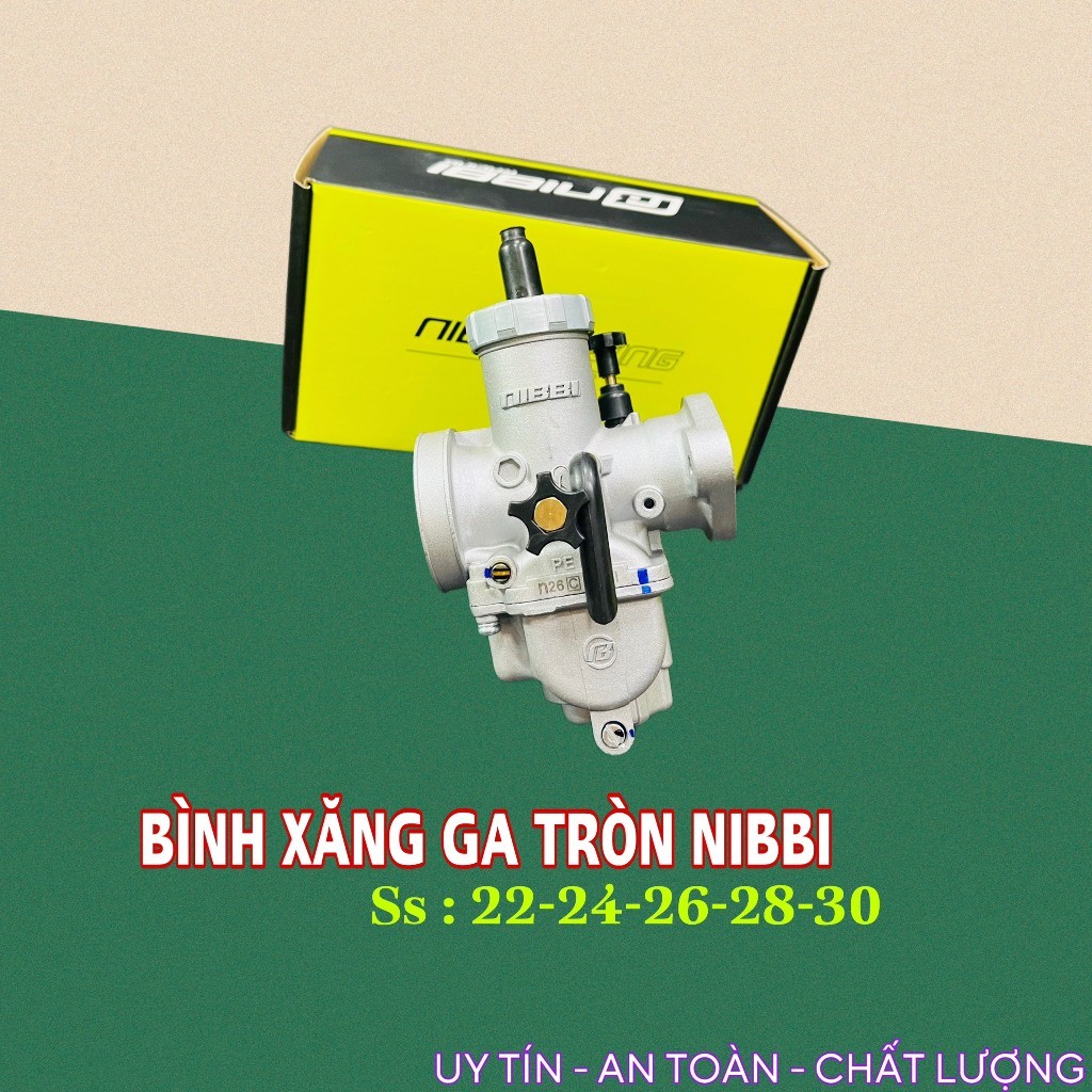 Bình xăng NIBBI ga tròn có vai bắt ốc size 22,24,26,28,30 >>