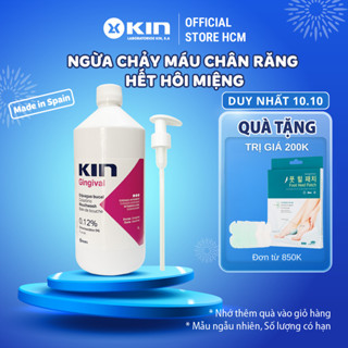 Nước Súc Miệng Kin Gingival Cho Hôi Miệng, Chảy Máu Chân Răng, Viêm Nướu, Không Cồn, Chai Lớn 1 Lít