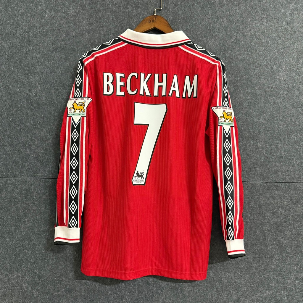 Áo bóng đá sân nhà dài tay của Manchester United Retro 1998 / 1999