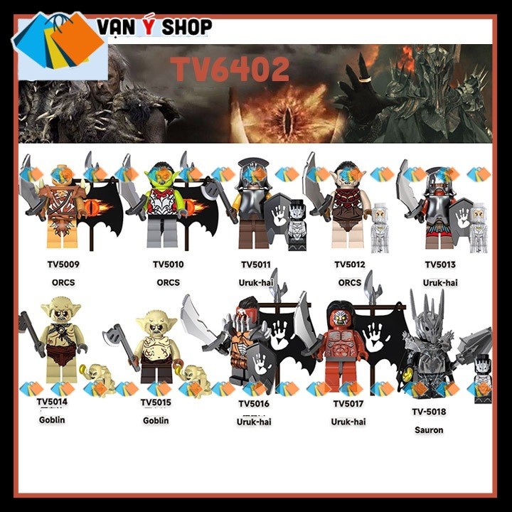 The Hobbit Đại chiến 5 cánh Quân Mô hình Mô hình  Nhân vật The Hobbit Người Lùn Và Quái vật Binh Lín