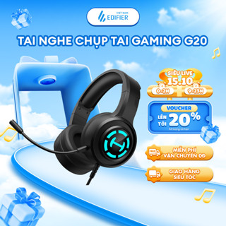 Tai Nghe Chụp Tai Gaming EDIFIER G20 | Cổng Kết Nối USB | Âm Thanh Vòm Ảo 7.1 | Đèn RGB | Bảo Hành 15 Tháng
