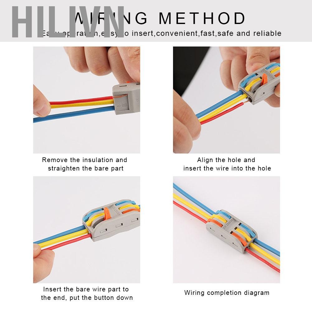 hilivn 20 CÁI 11-28AWG PCT-2-3 Dây cáp điện Dây kết nối dây nhanh Khối đầu cuối dây dẫn