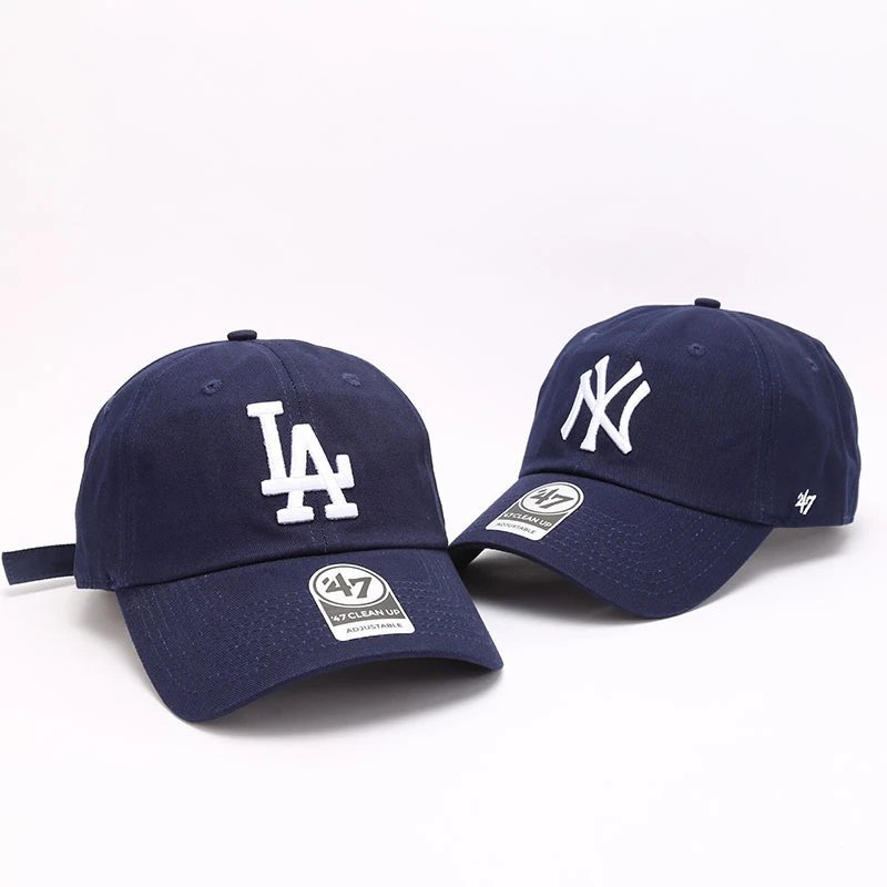 Real Shot One to One MLB Light Luxury Hat 47brand Phong cách mới thêu Soft Top Logo LA Mũ bóng chày 