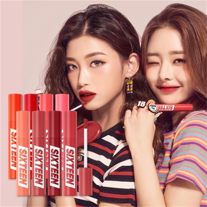 [Chính hãng xuyên biên giới] 16brand Fruit Lip Gloss Son bóng giá trị cao tông màu hồng ngọt ngào Dư