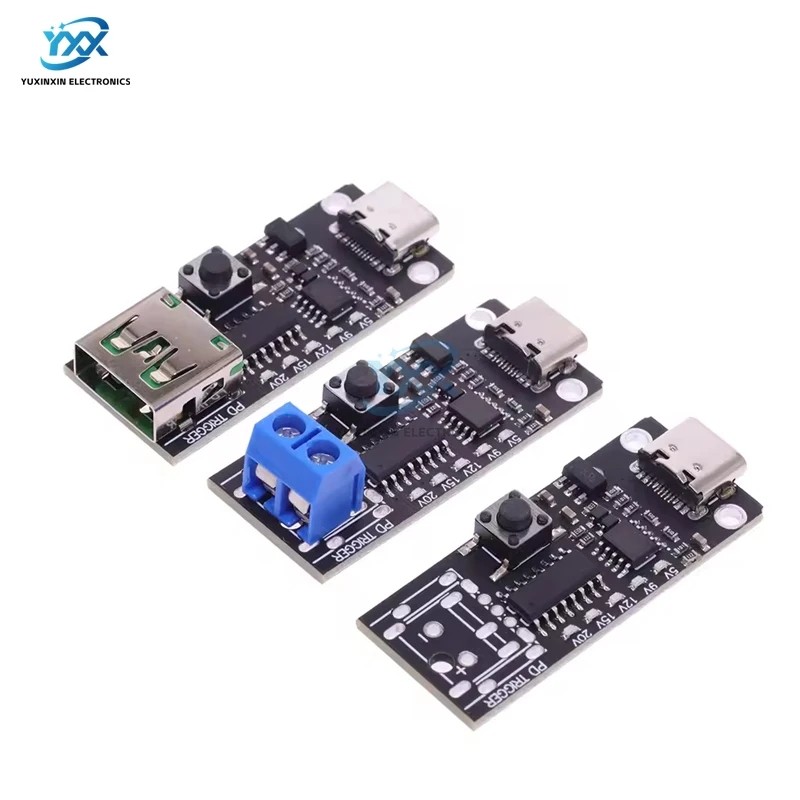 Usb-c PD2.0 / 3.0 QC Trigger 9V 12V 15V 20V DC Mô-đun nguồn điện áp có thể điều chỉnh với đầu vào E-