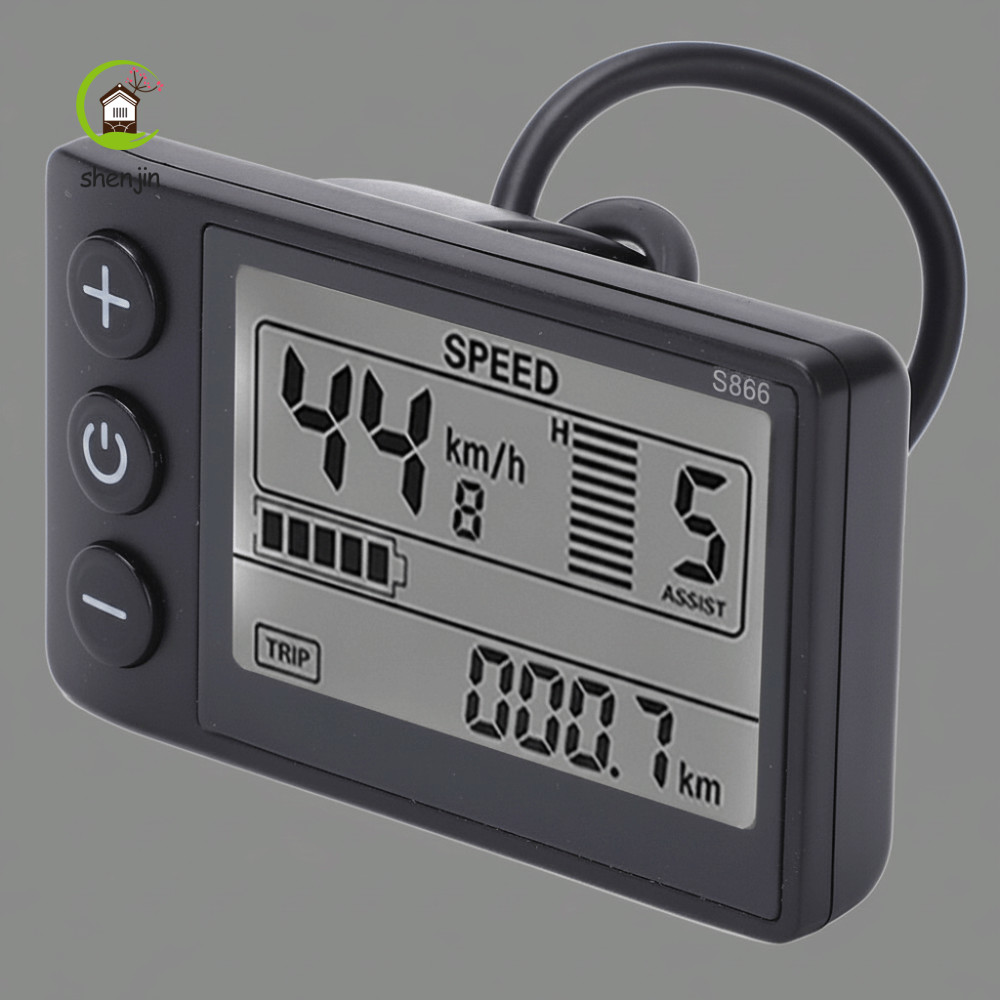 Bảng điều khiển xe đạp điện SHENJIN, Màn hình LCD xe đạp điện 24V 36V 48V chống nước IP65, Màn hình 