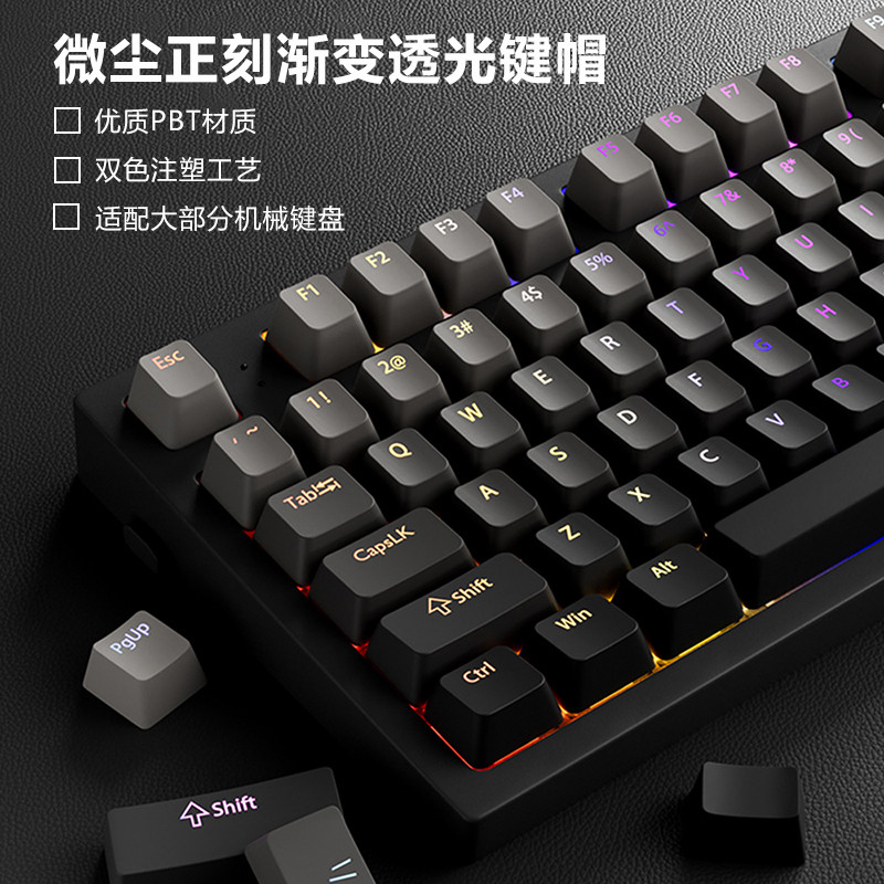 keycap anime keycap Bàn phím cơ Keycap mờ khắc bụi từ VGN Tarantula Black Jue Rabbi 61 / 68 / 87 / 1
