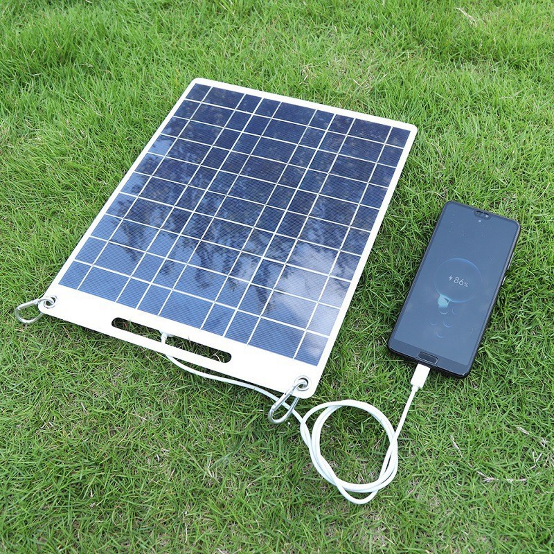 10W Tay Cầm Năng Lượng Mặt Trời 10W Điện Thoại Di Động Sạc Ngoài Trời Kho Báu Quang Điện Ban Di Động