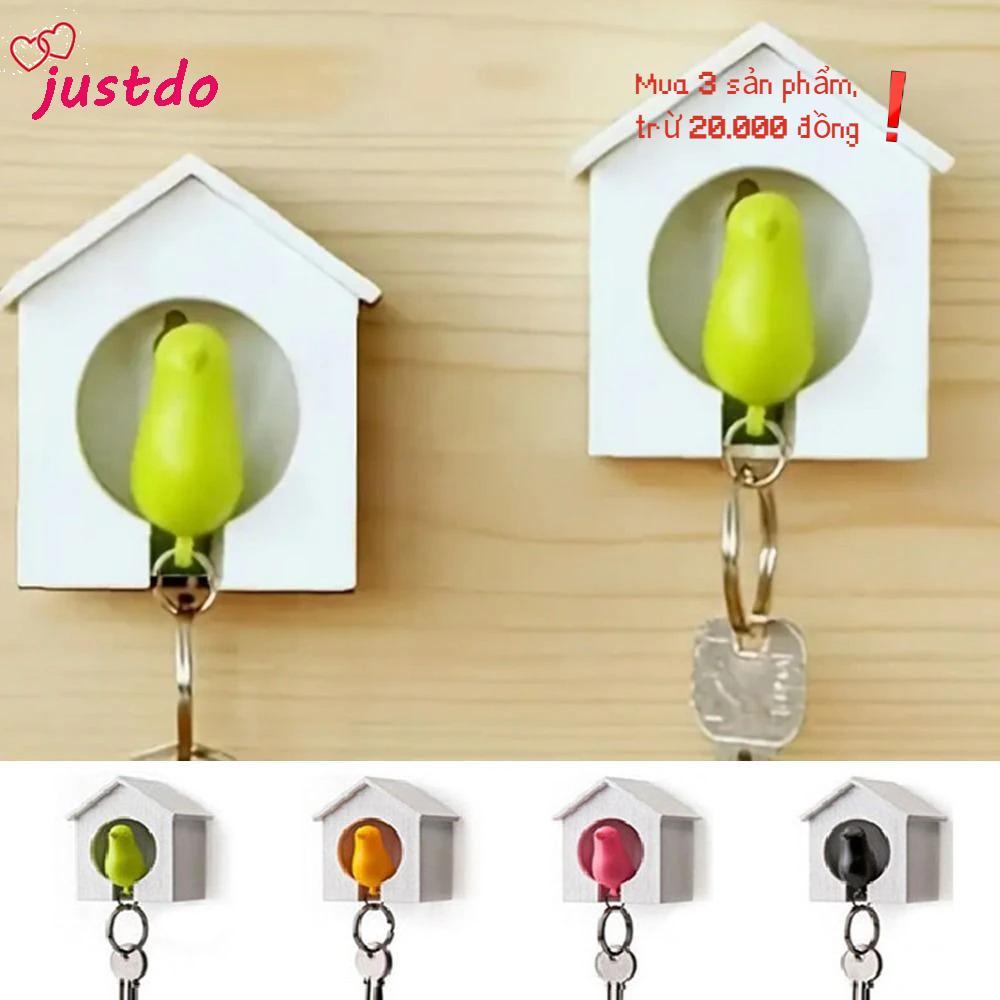 JUSTODO Bird Key Holder, Bird Nest Bird House Shape Key Chain, Creative Wall Mounted Mini Keys Rails