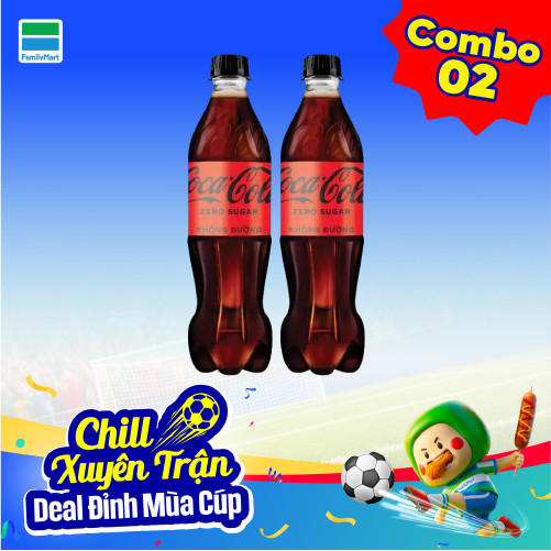 Combo 2 Coca-Cola Zero Chai 600Ml