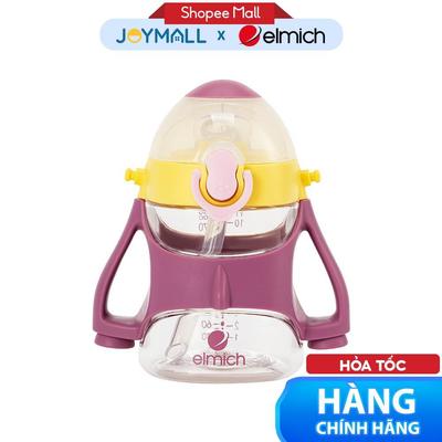 Bình Tập Uống Nước Trẻ Em Elmich Babycare EL8371 350ml, Hàng Chính Hãng, Nhựa Tritan An Toàn-JoyMall