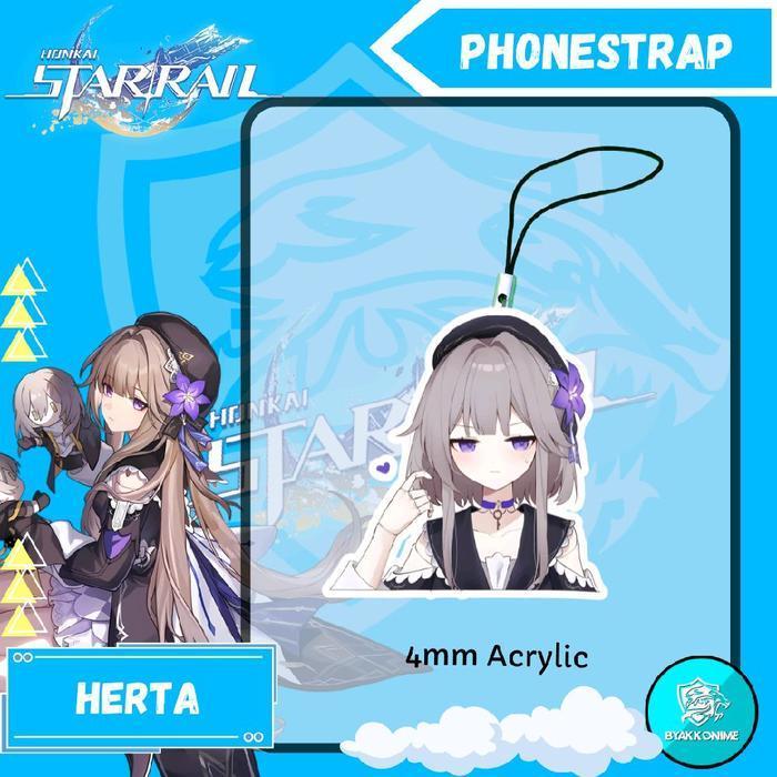 PHONE STRAP HP ANIME - Honkai Star Rail PhoneStrap Acrylic | Herta, Lingsha, Firefly, Chisa - Herta
