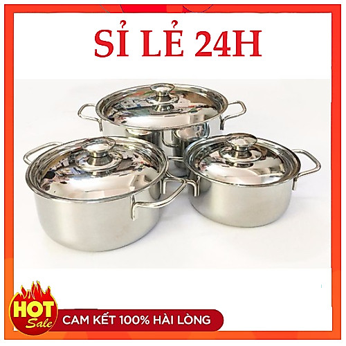 Bộ 3 Nồi INOX Sharp Cao Cấp