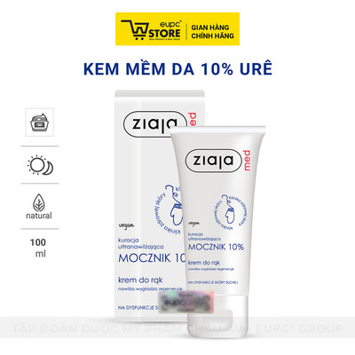 Kem Mềm Da 10% Urê Ziaja Med 100ml Giảm Khô Và Giảm Ngứa Nhanh, Hỗ Trợ Làm Bong Sừng, Bạt Vẩy EUPC STORE