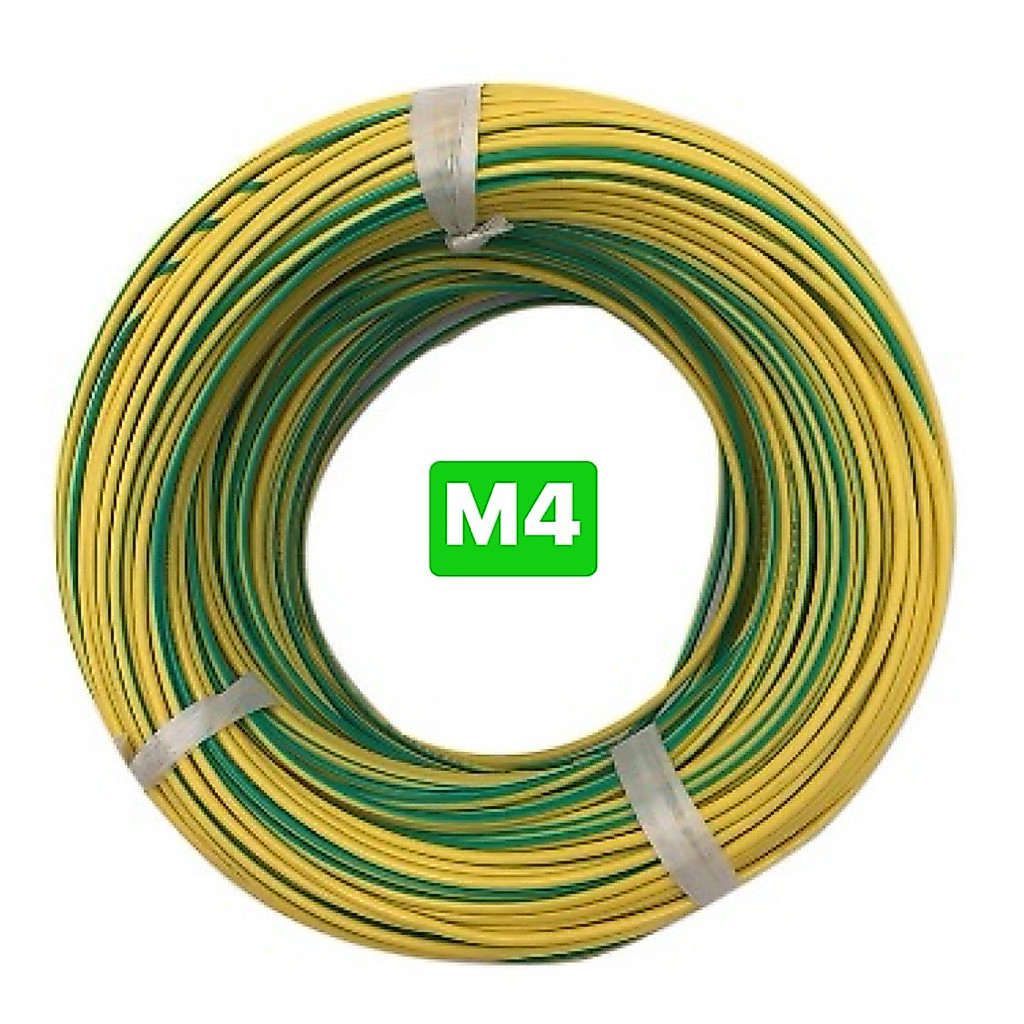 Dây tiếp địa ,dây tiếp mass vàng xanh 1x4mm2 (M4) giá bán 1m