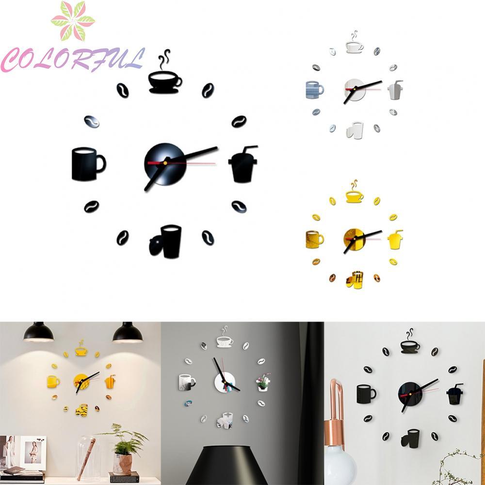 Mirror Wall Clock Fashionable Self-adhesive High Quality Decorative Items