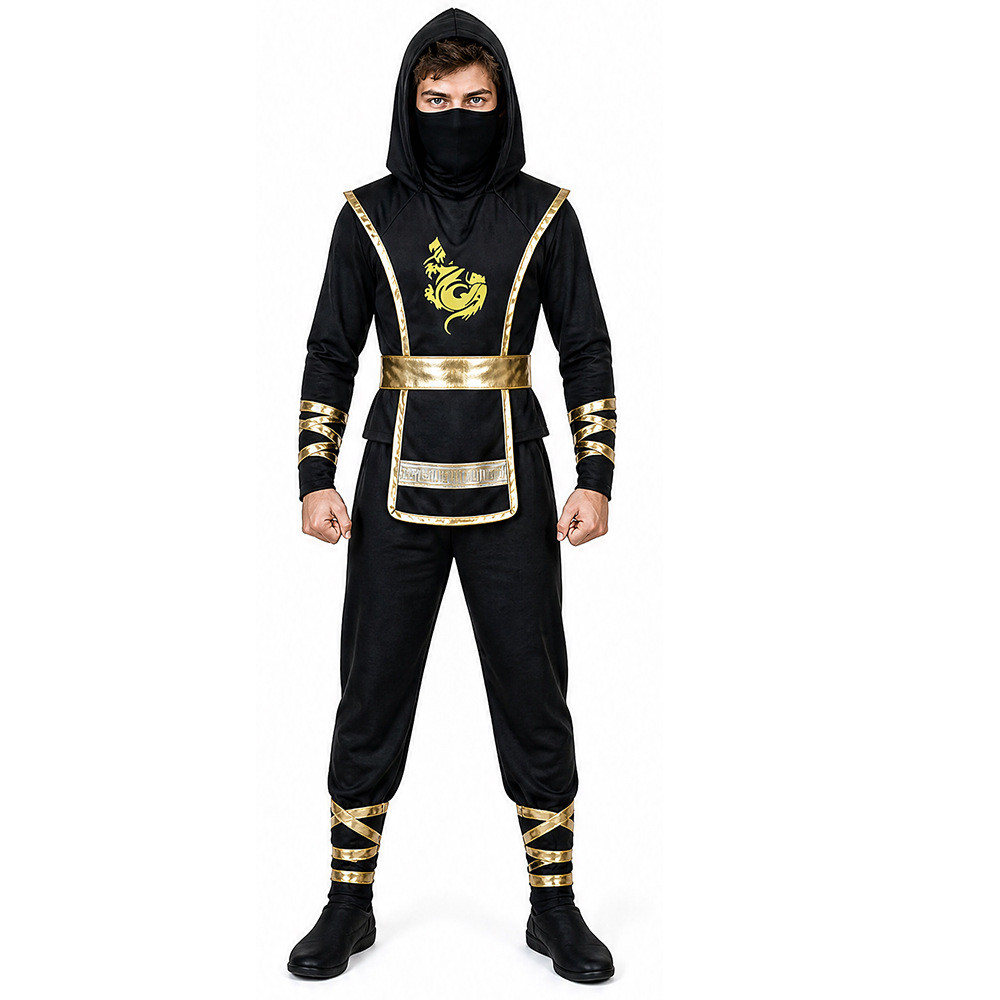 Halloween Nam Phong Cách Ninja COS Trang Phục Trẻ Em Ninja Quần Áo Trang Phục Cha Mẹ Đảng Ninja Tran
