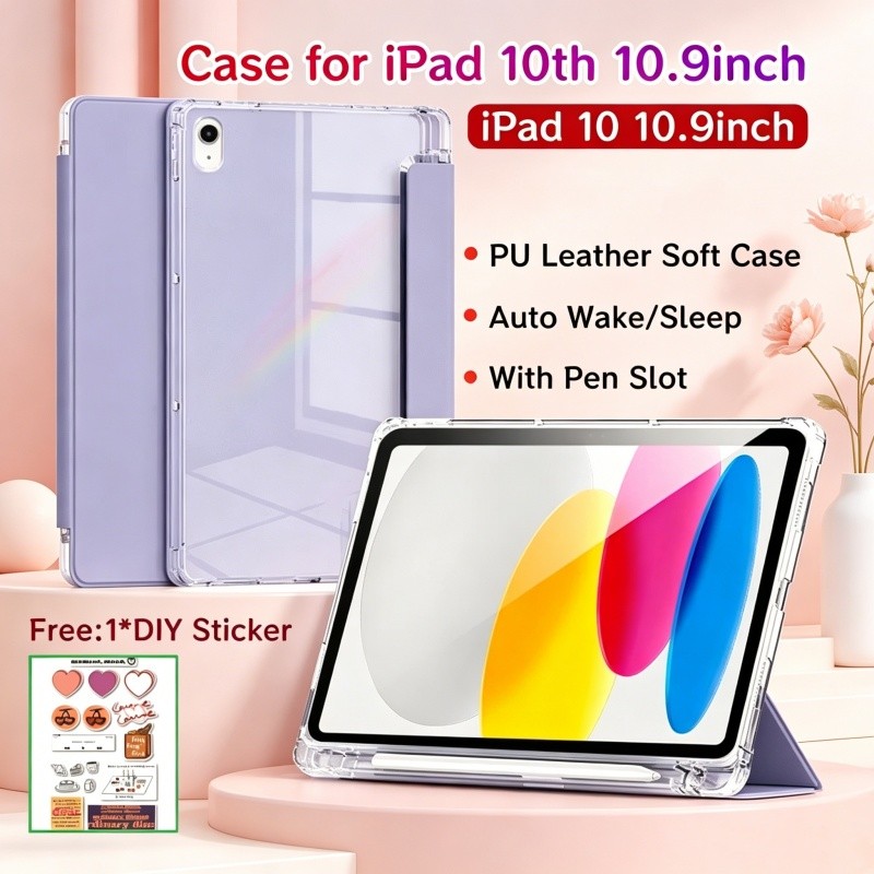 Ốp điện thoại Cho iPad 10 10.9 inch Có Khe Cắm Bút Vỏ Bảo Vệ Từ Tính Cho iPad 10th 10.9Inch Có Mặt S