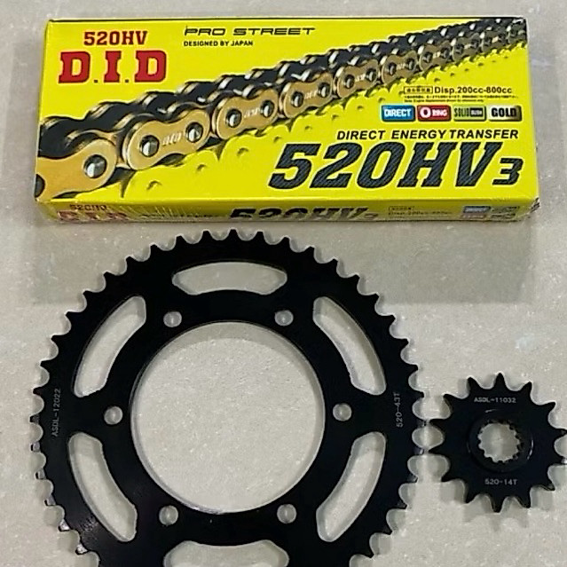sên dĩa xích KAWASAKI NINJA 300 400 / Nhông sên dĩa dành cho xe NINJA 300 và NINJA 400