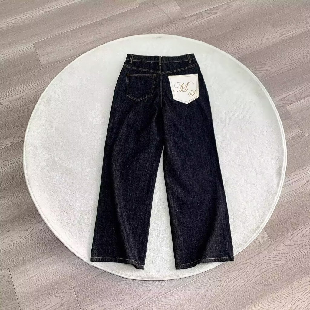 ZLAYCO American cleanfit Horsehair Okayama Original Cow Màu Nước Rửa Quần Jean baggy Quần