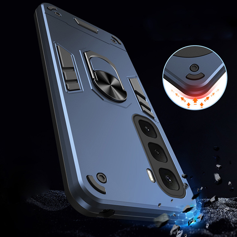 Dành Cho Infinix Hot 60i 4G X6728 X6728B Vỏ Giáp Chắc Chắn Có Giá Đỡ Nhẫn Chân Đế Bảo Vệ