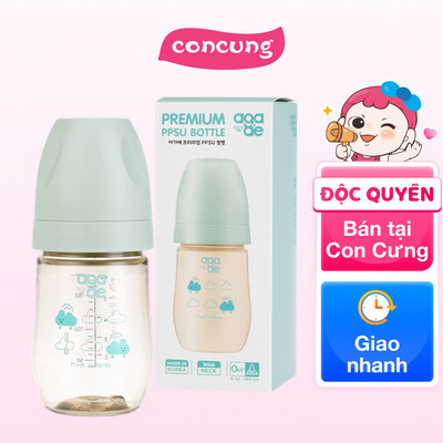 Bình sữa PPSU Aga-ae cao cấp 180ml (mây xanh)