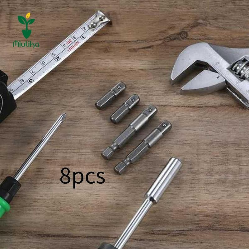 8x 1 / 4 "Hex Shank to Square Drive Adapters Dụng cụ điện Bộ chuyển đổi máy khoan 1 / 4 inch chắc ch