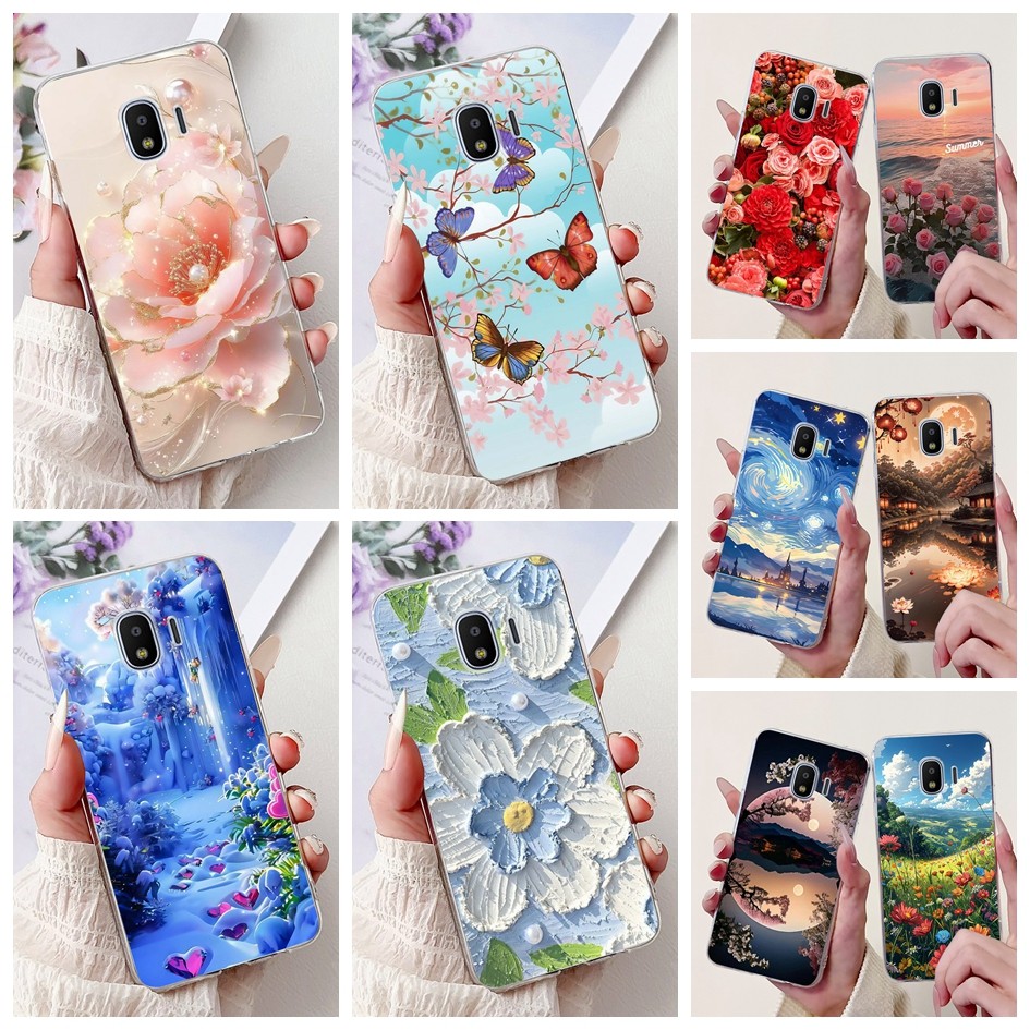 Dành Cho Samsung Galaxy J2 Pro 2018 Ốp Lưng J250 J250F Ốp Lưng Điện Thoại Silicon Mềm Hoa Thời Trang