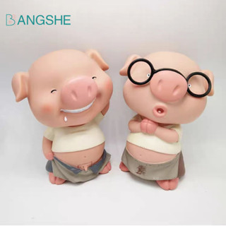  Hộp đựng tiền hình con lợn BANGSHE Tiết kiệm trang trí Bể lợn heo đất Dụng cụ sắp xếp tiền Đồ trang trí Bình hoạt hình An toàn Pig Money Bank Đồ chơi trẻ em 