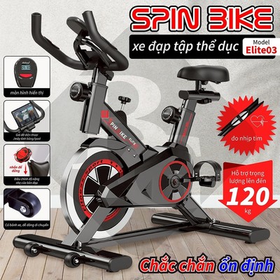 BG - Xe đạp tập thể dục nhỏ gọn tại nhà  Fitness, ELITE 03 có đồng hồ tập luyện, đo nhịp tim