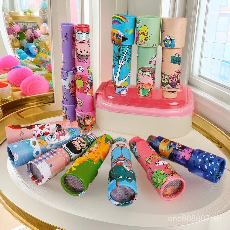 Kính vạn hoa ba phần lớn Giáo dục Sáng tạo Gương đa giác Khoa học Đồ chơi giáo dục Chợ đêm Quà tặng 