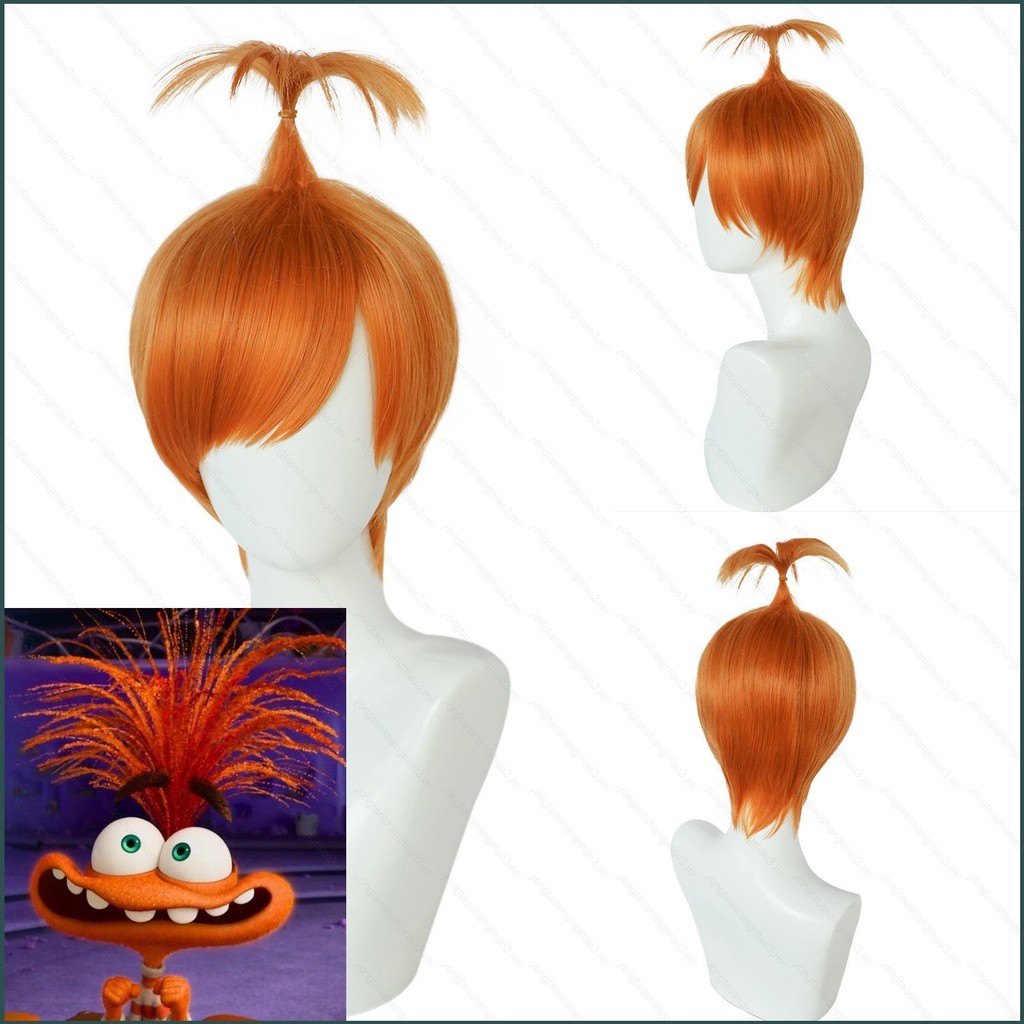 Inside Out 2 - Tóc giả anime da đầu nhân tạo cho cosplay và tiệc Halloween chịu nhiệt