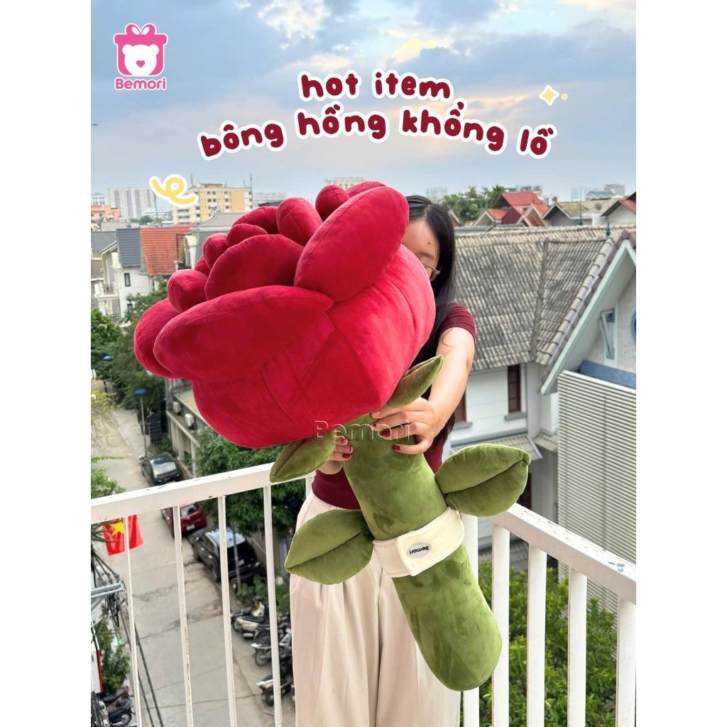 Gấu Bông Hoa Hồng khổng lồ siêu hót.quà tặng dễ thương, quà kỷ yếu