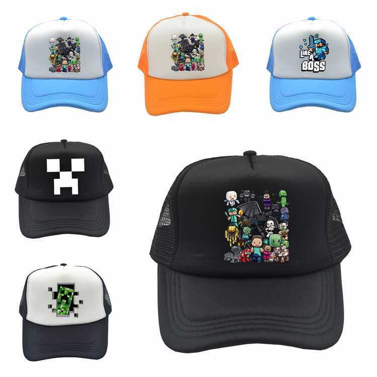 Mũ Minecraft Creeper Hoạt Hình Hàng Hóa Mũ Bóng Chày Nam Nữ Trẻ Em Ngoài Trời Mũ Chống Nắng Mũ Học S