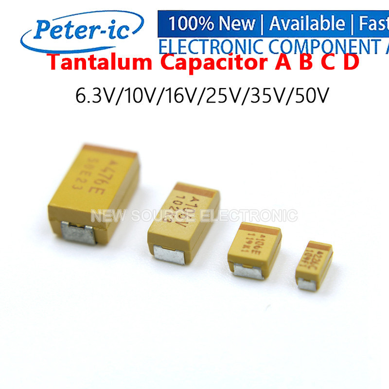 (10 Cái) Tụ Điện Tantalum A B C D Loại 6.3V 10V 16V 25V 35V 50V 47UF 10UF 22UF 33UF 47UF