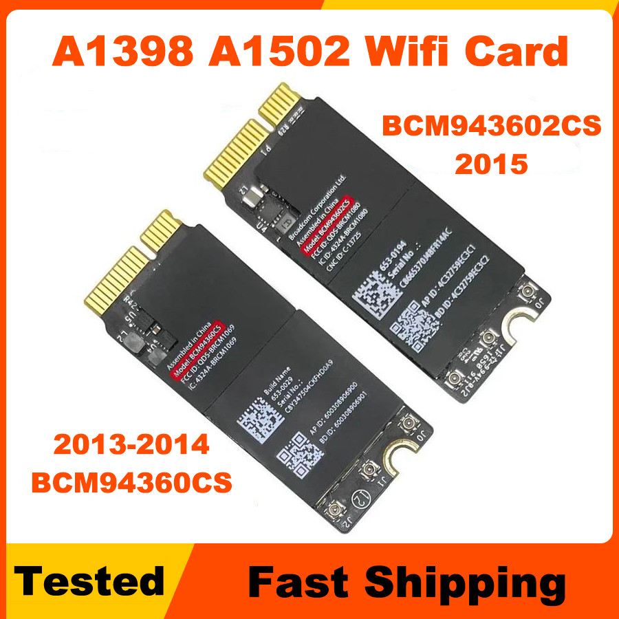 Thẻ Wifi Thử Nghiệm Bluetooth 4.0 Thẻ Sân Bay Cho Macbook Pro 13 "15" A1398 A1502 BCM94360CS BCM9436