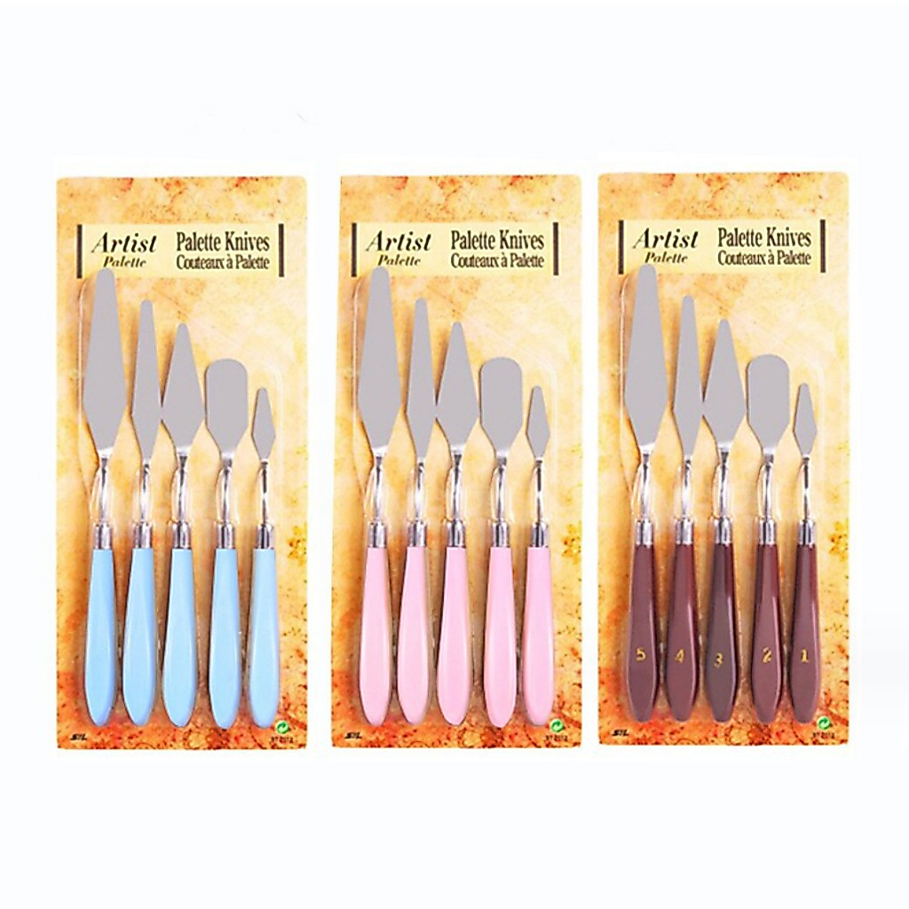 [Cheapy] Bay pha màu acrylic, bay lấy màu, bay trộn màu cán nâu loại tốt