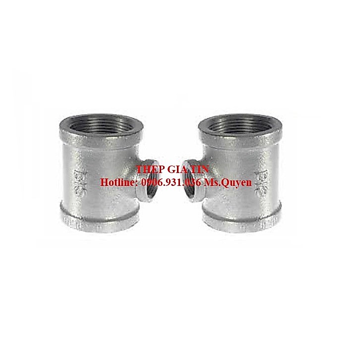 Tê thu (giảm) ren mạ kẽm DN65 - DN80