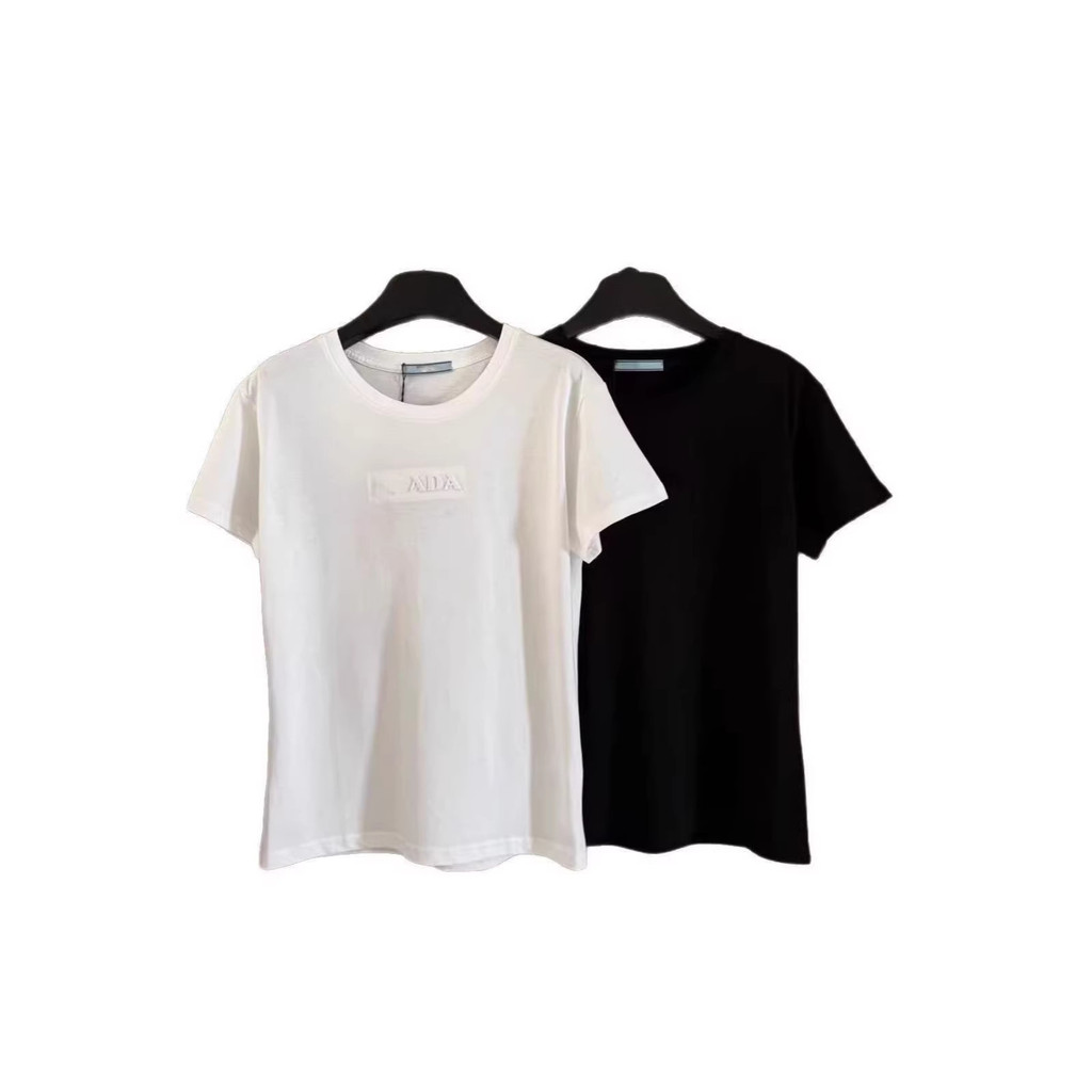 LZ5T /Triangle mark 2026New Spring/Summer Embossed Letters Logo Versatile slim-fit short-sleeve shir