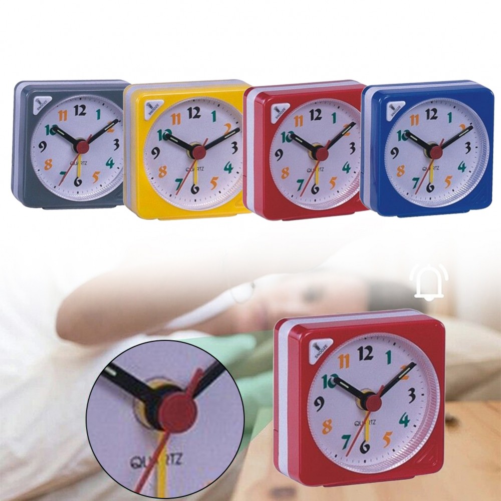 [DOLLDOLL-VN]Newest Clock Alarm Clock Blue Shelf Square Travel Alarm Clock Bedrooms