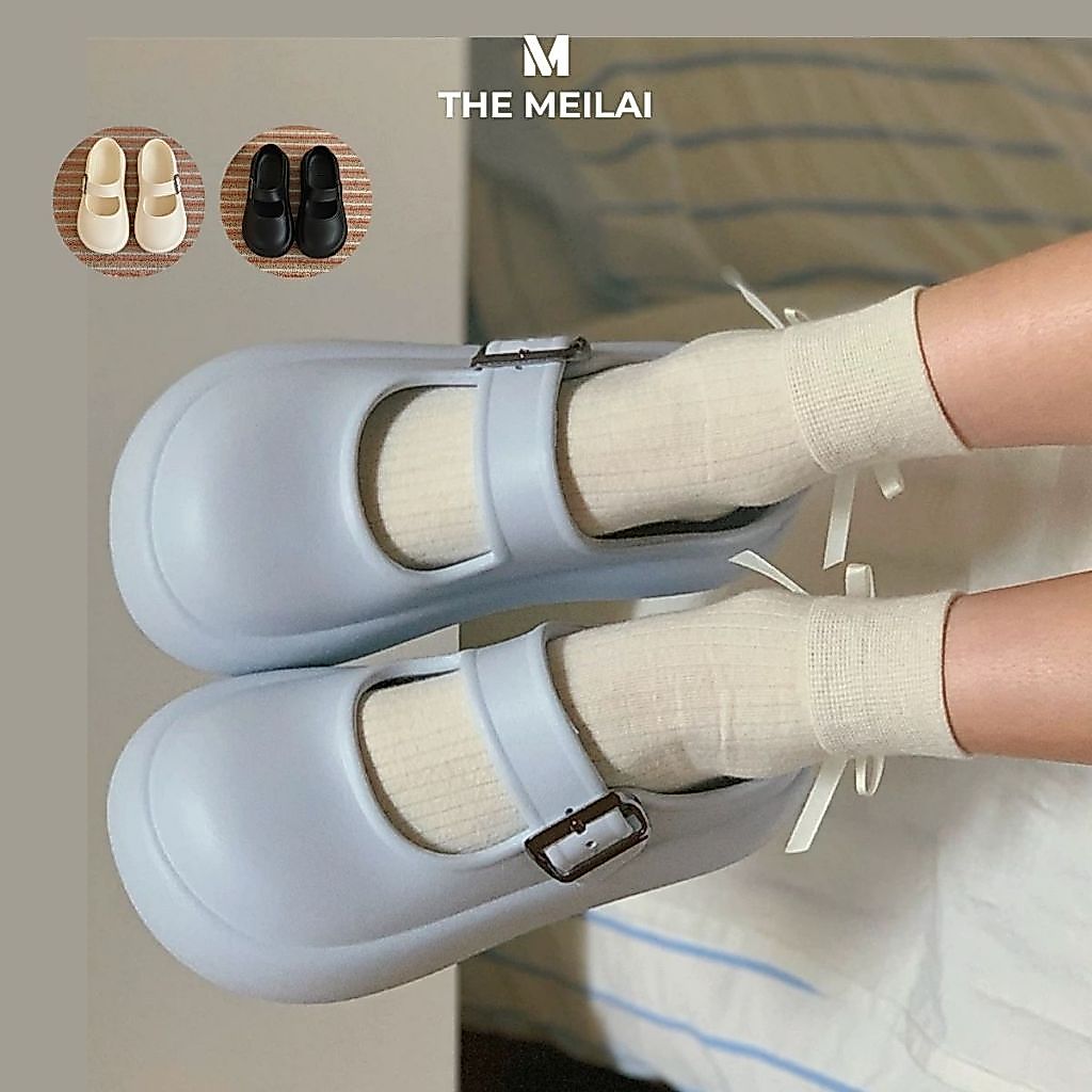 [HCM] Dép sục nữ Xixitiao đế mềm Eva LOẠI 1 mũi tròn có khuy đơn giản dễ phối đồ D052