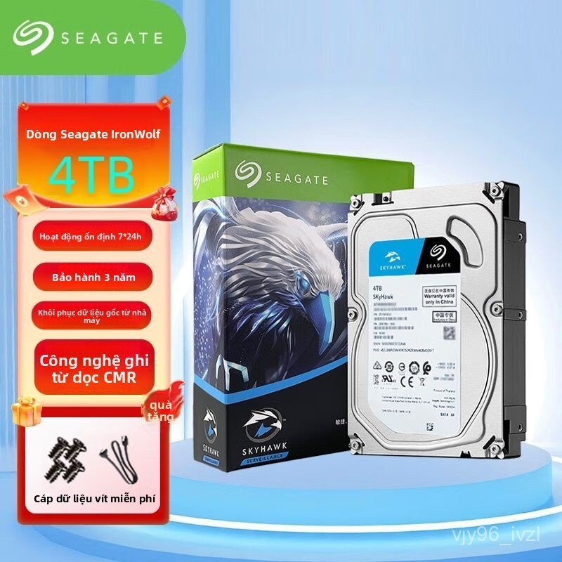 Ổ cứng HDD Seagate SkyHawk 4TB chuyên dụng cho NAS camera giám sát ghi hình cực bền ổn định