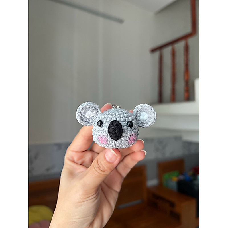 [Ảnh thật] Móc khoá Gấu Koala bằng Len Handmade siêu cưng,nhận móc theo yêu cầu